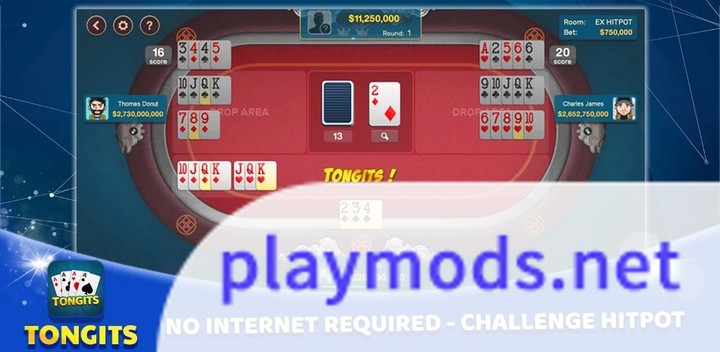 TongitsOffline<span>(Ad-free and rewarded)</span> screenshot image 2_funmod.online