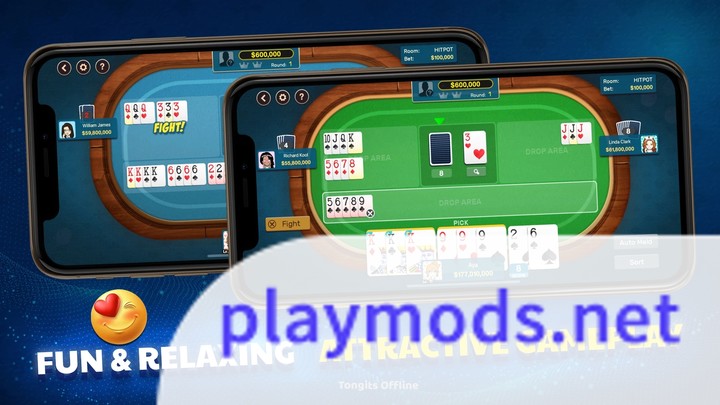 TongitsOffline<span>(Ad-free and rewarded)</span> screenshot image 1_funmod.online