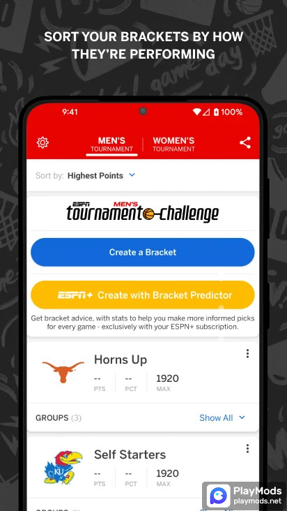 ESPN Tournament Challenge screenshot image 1_funmod.online