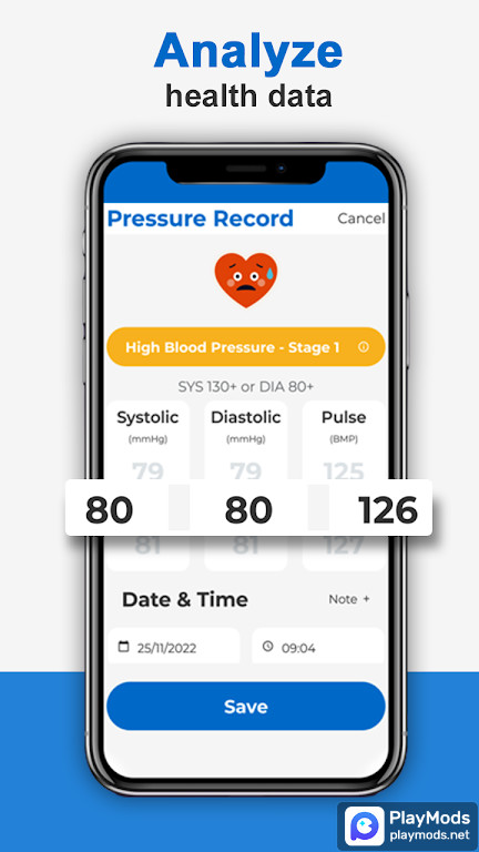 Blood Pressure: Health App screenshot image 1_funmod.online