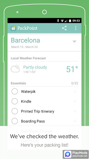 PackPoint travel packing list screenshot image 4_funmod.online