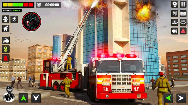 Fire Engine Truck Driving Sim screenshot image 3_funmod.online