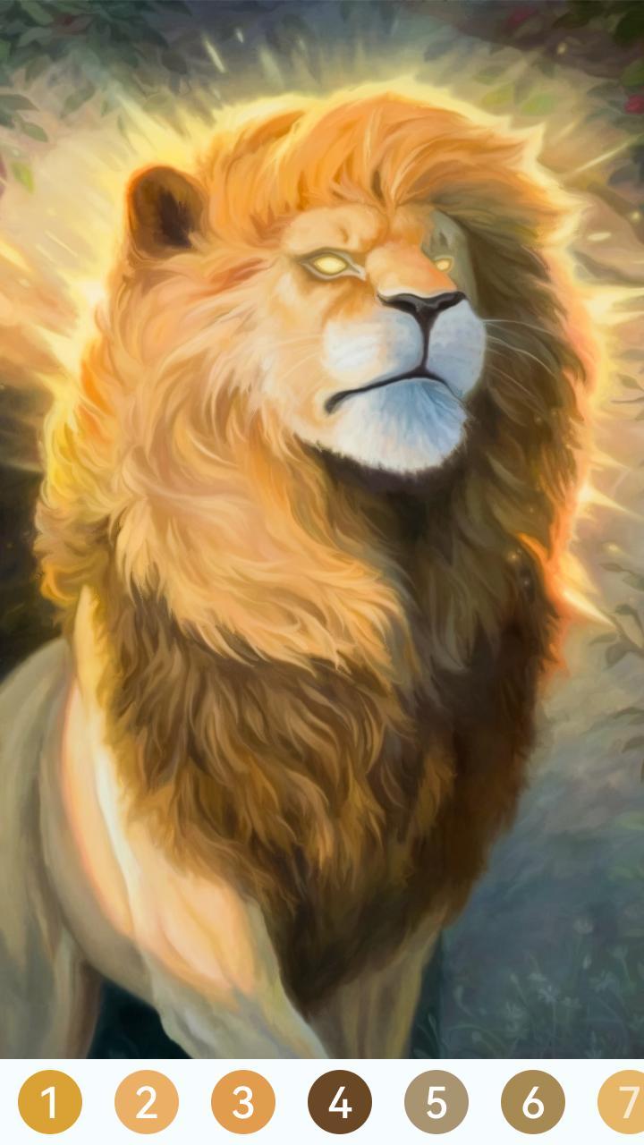 Lion Paint by Number Game screenshot image 2_funmod.online