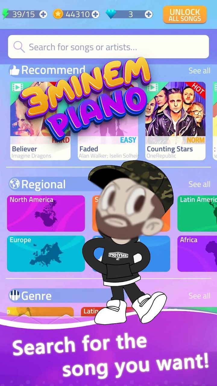 EMINEM Piano Tiles screenshot image 1_funmod.online