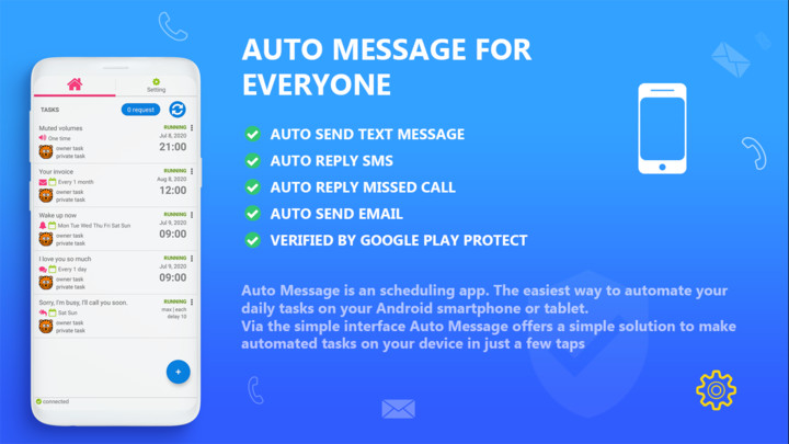 AUTO MESSAGE send & reply SMS screenshot image 6_funmod.online