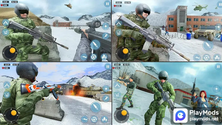 Modern Commando 3D: Army Games<span>(God mode)</span> screenshot image 2_funmod.online