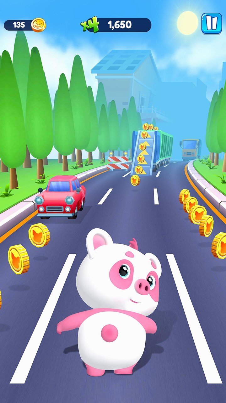 Piggy Panda Run: Fun Game screenshot image 1_funmod.online
