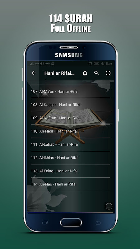Hani Ar Rifai Quran Audio Mp3 screenshot image 1_funmod.online