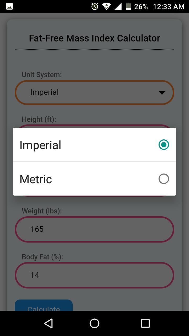 Fat-free Mass Index Calculator screenshot image 7_funmod.online
