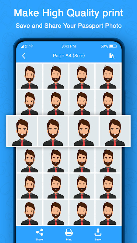 Passport Size Photo Maker - Passport Photo Creator screenshot image 3_funmod.online