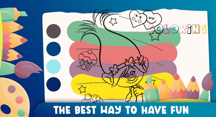 Trolls World Tour Coloring screenshot image 1_funmod.online