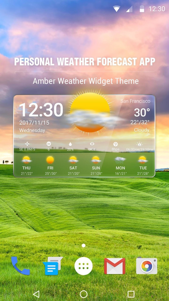 Transparent Weather & Clock App 2018 screenshot image 4_funmod.online