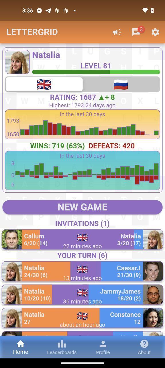 LetterGrid - Word Game screenshot image 3_funmod.online