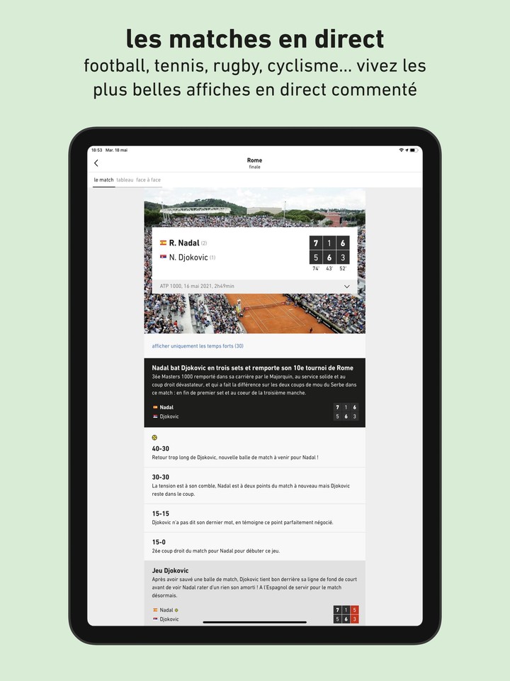 L'Équipe - Sport en direct : foot, tennis, rugby.. screenshot image 12_funmod.online