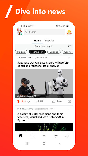Reddit(Removed ADS) screenshot image 3_funmod.online