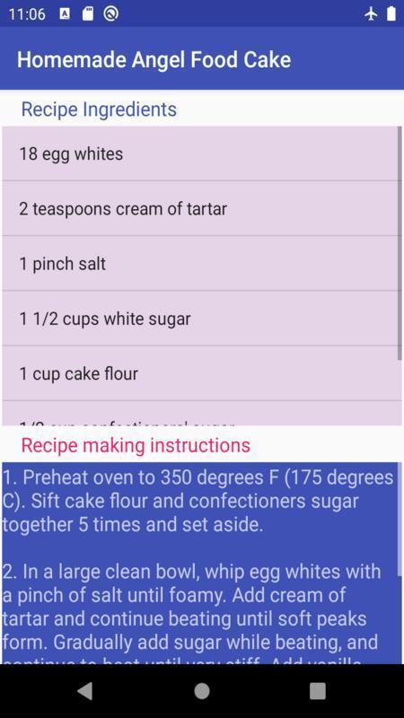 Angel food cake: cake recipe screenshot image 8_funmod.online