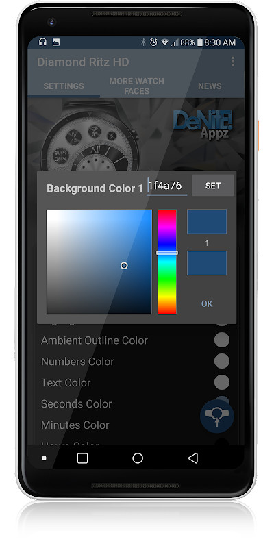 Diamond Ritz HD Watch Face screenshot image 9_funmod.online