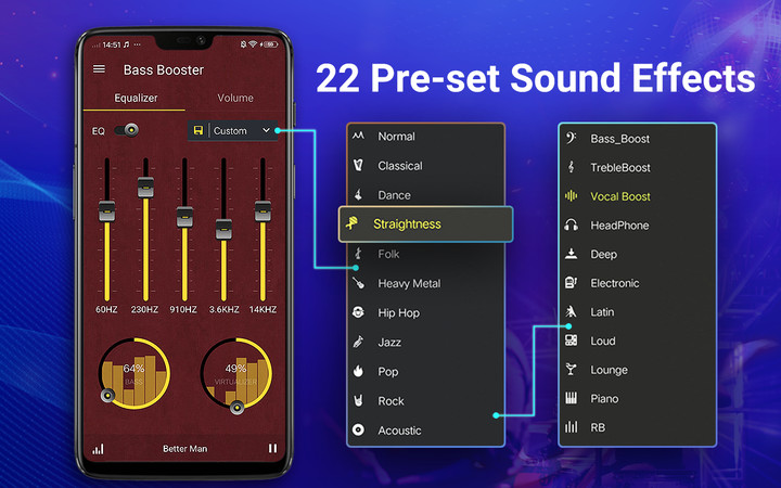 Equalizer Pro - Volume Booster & Bass Booster screenshot image 3_funmod.online