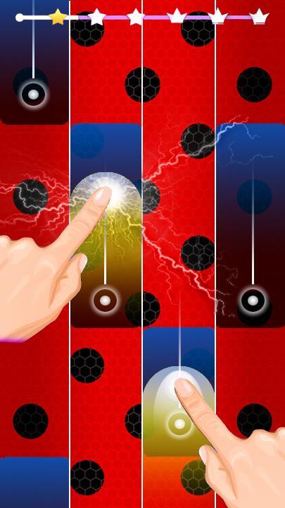 Ladybug Noir Piano Tiles screenshot image 2_funmod.online