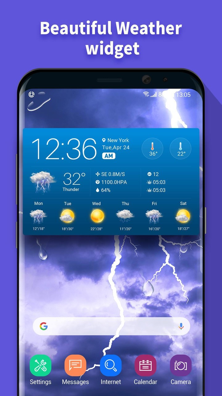 Tomorrow weather forecast & widget screenshot image 1_funmod.online