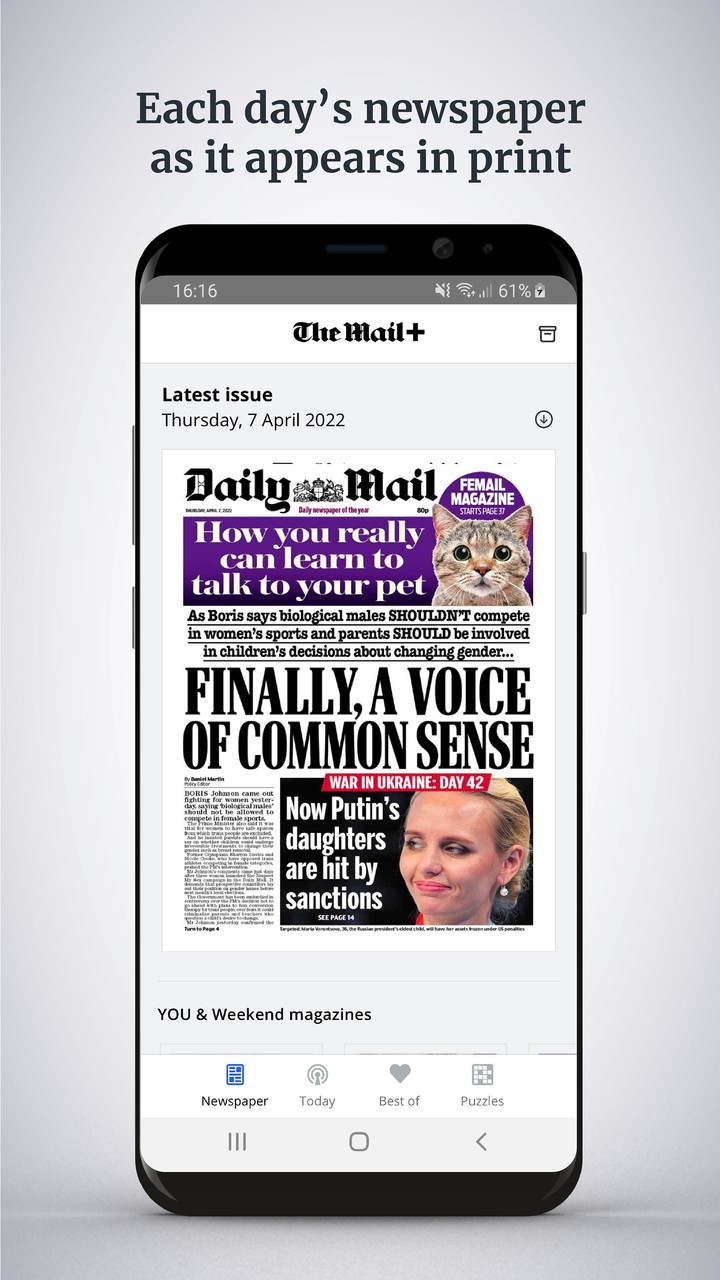 Daily Mail Newspaper screenshot image 1_funmod.online