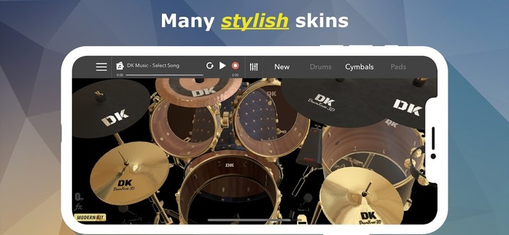 DrumKnee 3D Drums - Drum Set screenshot image 13_funmod.online