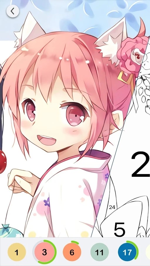 Anime Paint - Color By Number(Unlimited coins) screenshot image 3_funmod.online