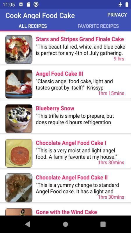Angel food cake: cake recipe screenshot image 1_funmod.online