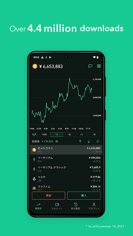 Coincheck Bitcoin Wallet screenshot image 5_funmod.online