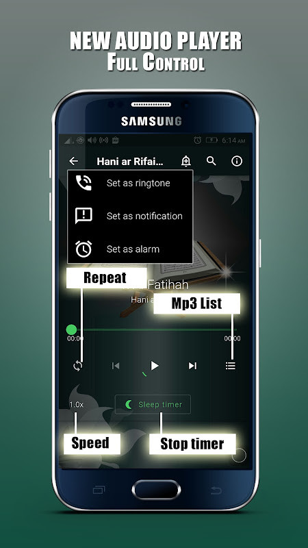 Hani Ar Rifai Quran Audio Mp3 screenshot image 5_funmod.online