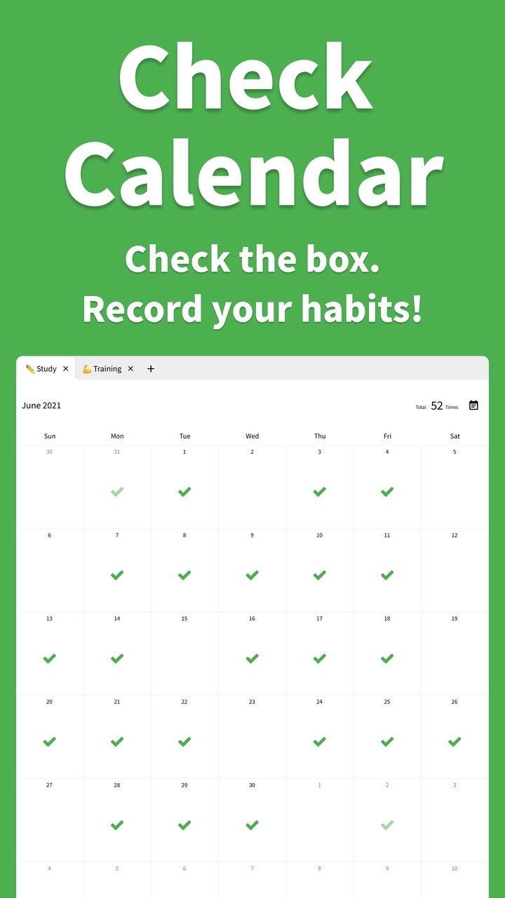 Check Calendar - Habit Making screenshot image 31_funmod.online
