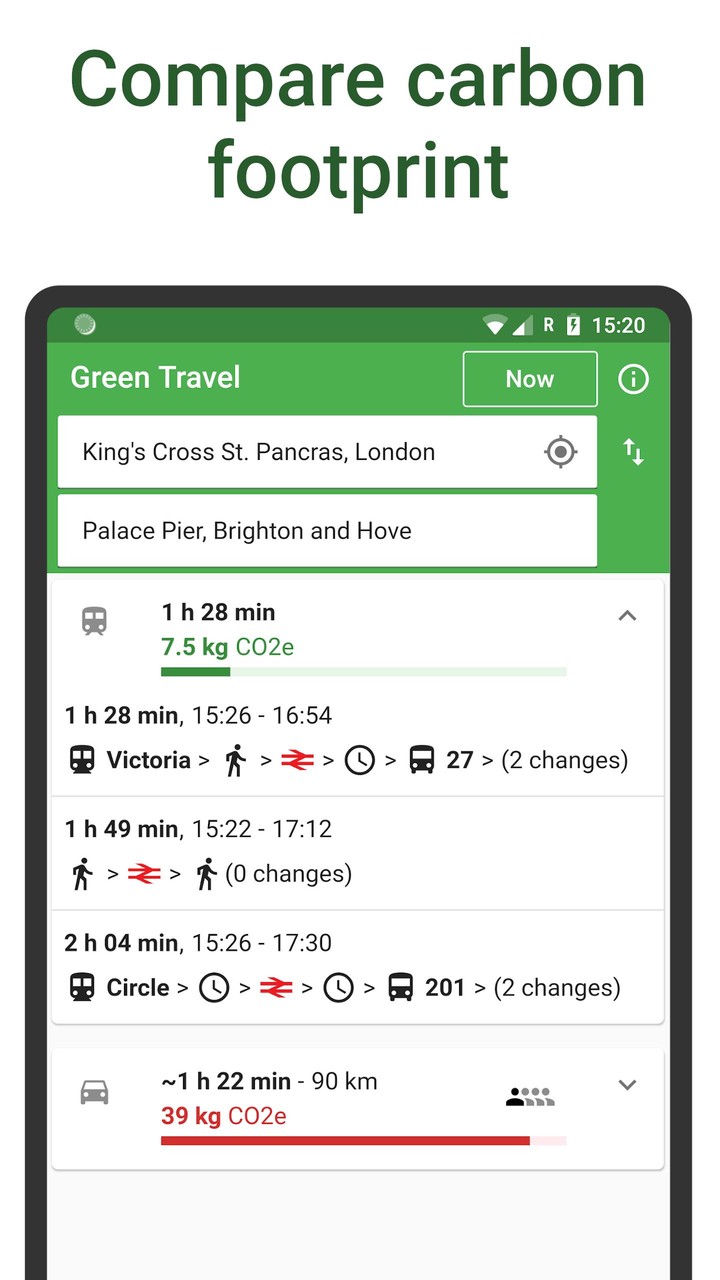 Green Travel - know your carbon footprint screenshot image 2_funmod.online