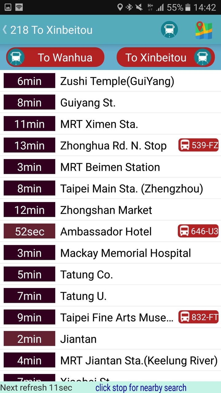Tainan Bus Timetable screenshot image 4_funmod.online
