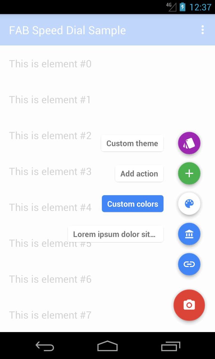 FAB Speed Dial Sample screenshot image 2_funmod.online
