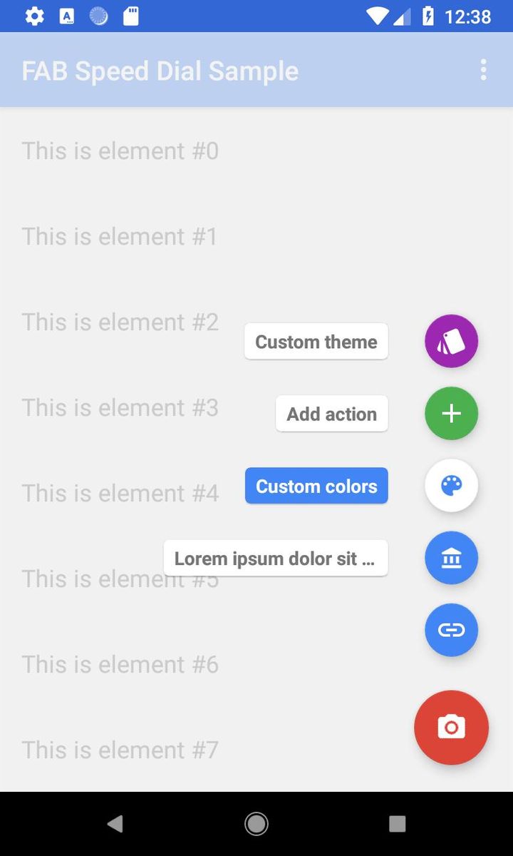 FAB Speed Dial Sample screenshot image 1_funmod.online