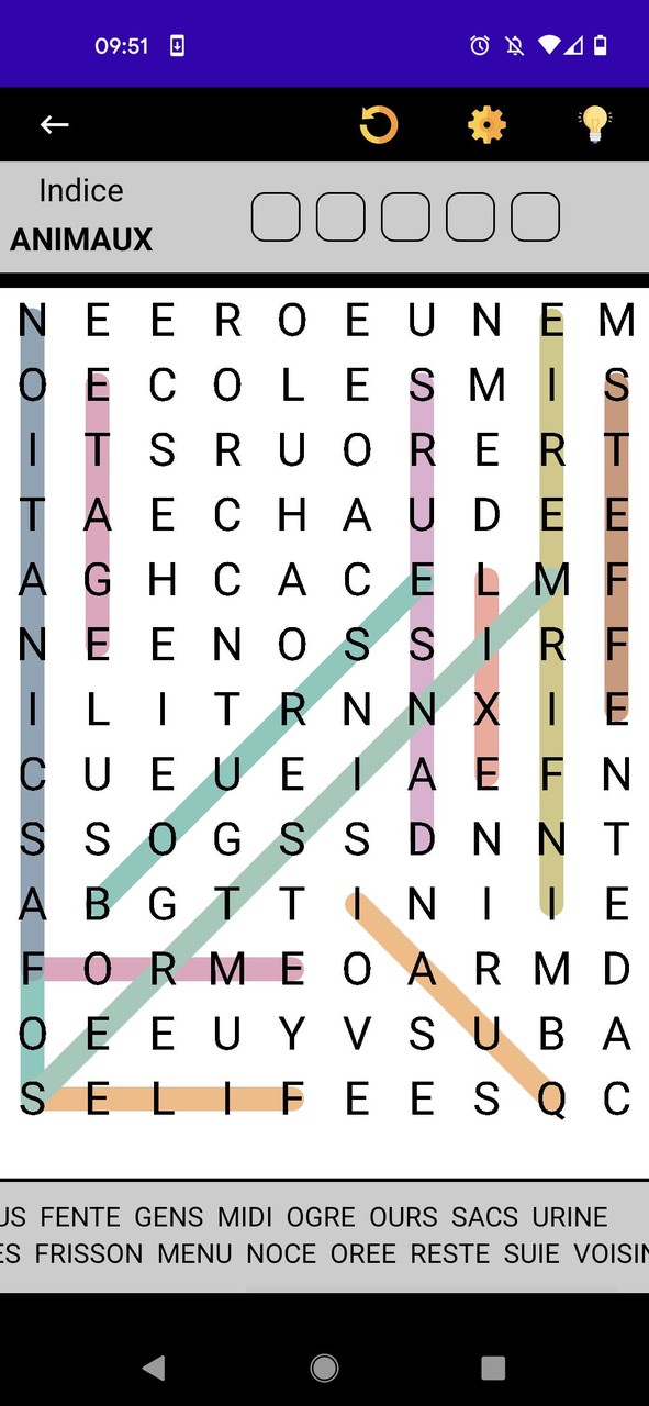 Mots Mêlés Français screenshot image 1_funmod.online