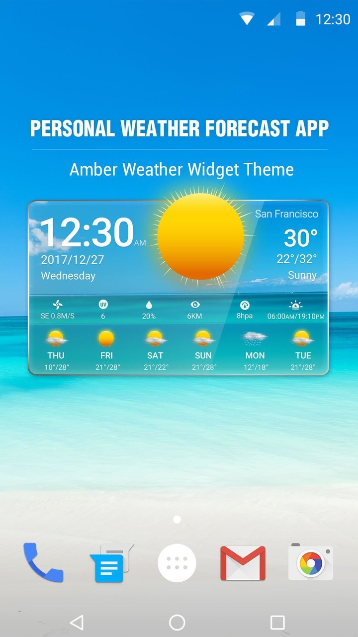 Transparent Weather & Clock App 2018 screenshot image 1_funmod.online