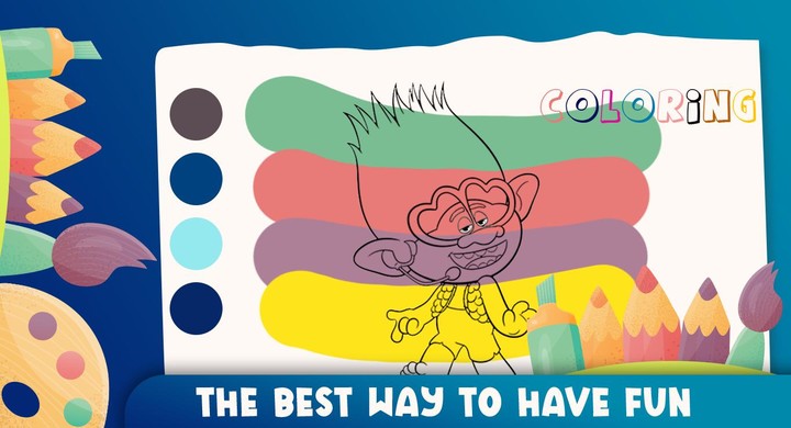 Trolls World Tour Coloring screenshot image 3_funmod.online