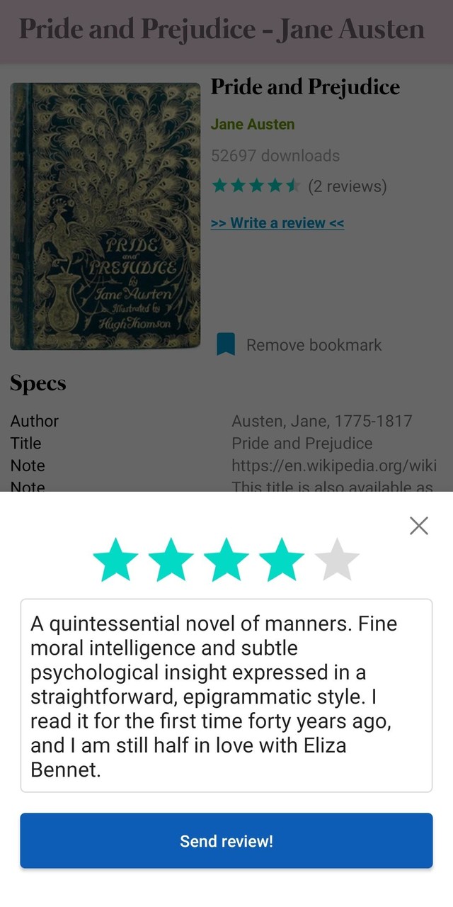 Gutenberg eBooks Browser screenshot image 5_funmod.online