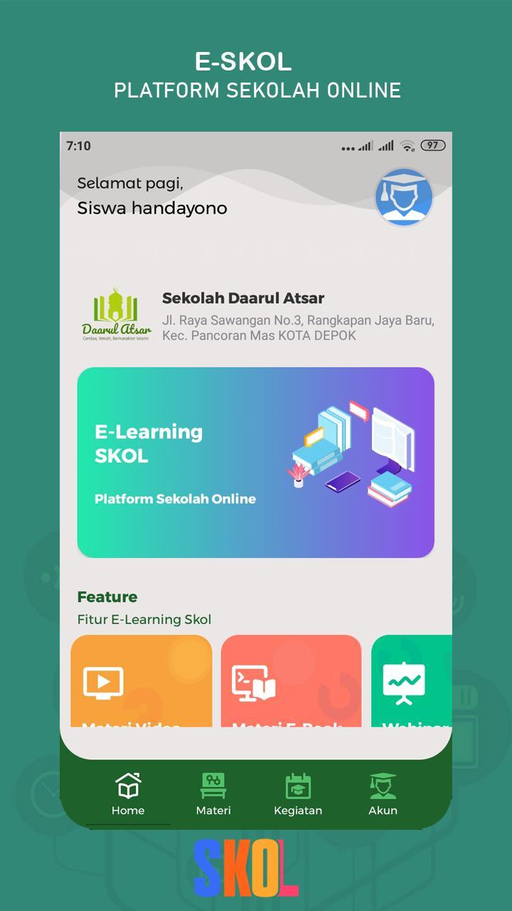 E-Skol Siswa : E-Learning Plat screenshot image 1_funmod.online