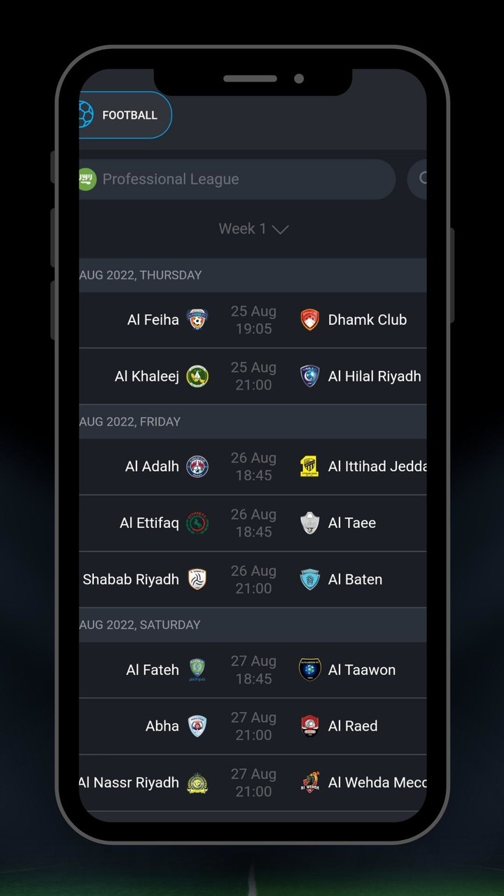 Saudi league matches screenshot image 7_funmod.online