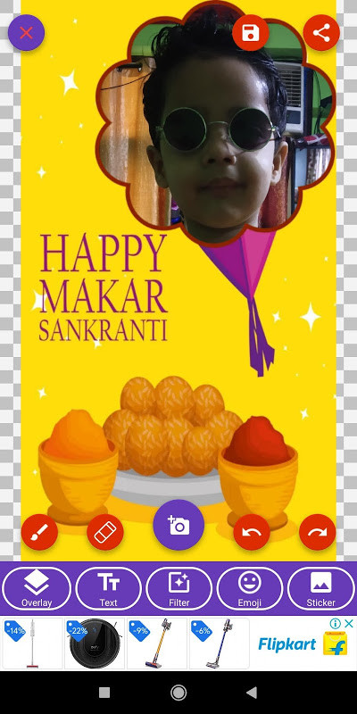 Happy Makar Sankranti: Greetings, Photo Frames,GIF screenshot image 2_funmod.online