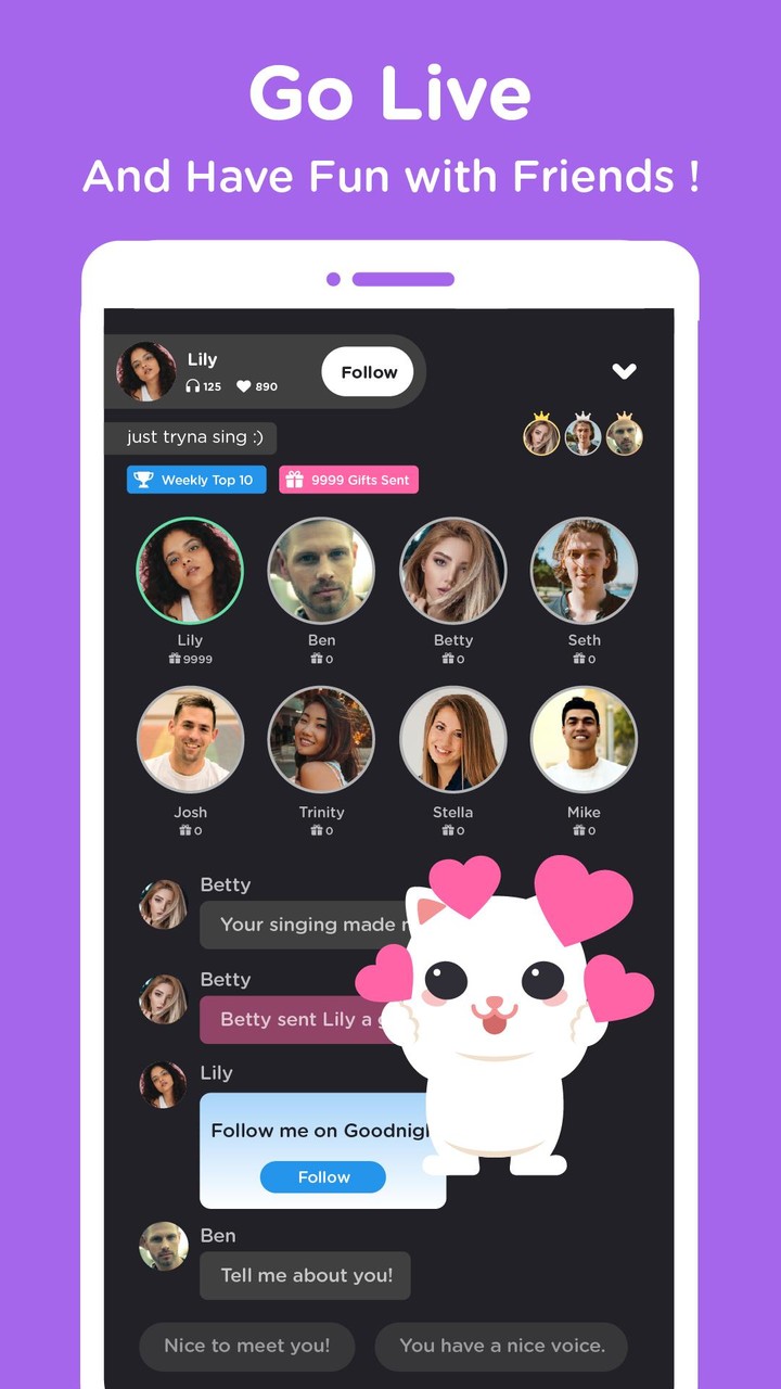 Goodnight - Random Voice Chat screenshot image 6_funmod.online