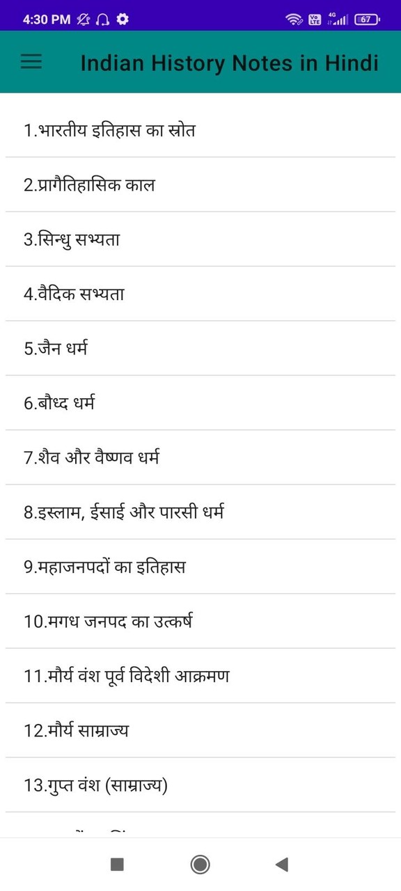 Indian History Notes in Hindi screenshot image 1_funmod.online