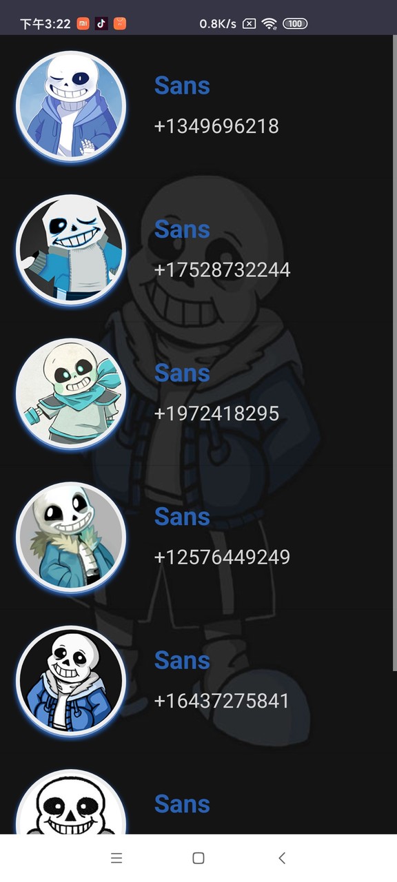 Fake call from Sans<span>(No ads)</span> screenshot image 13_funmod.online