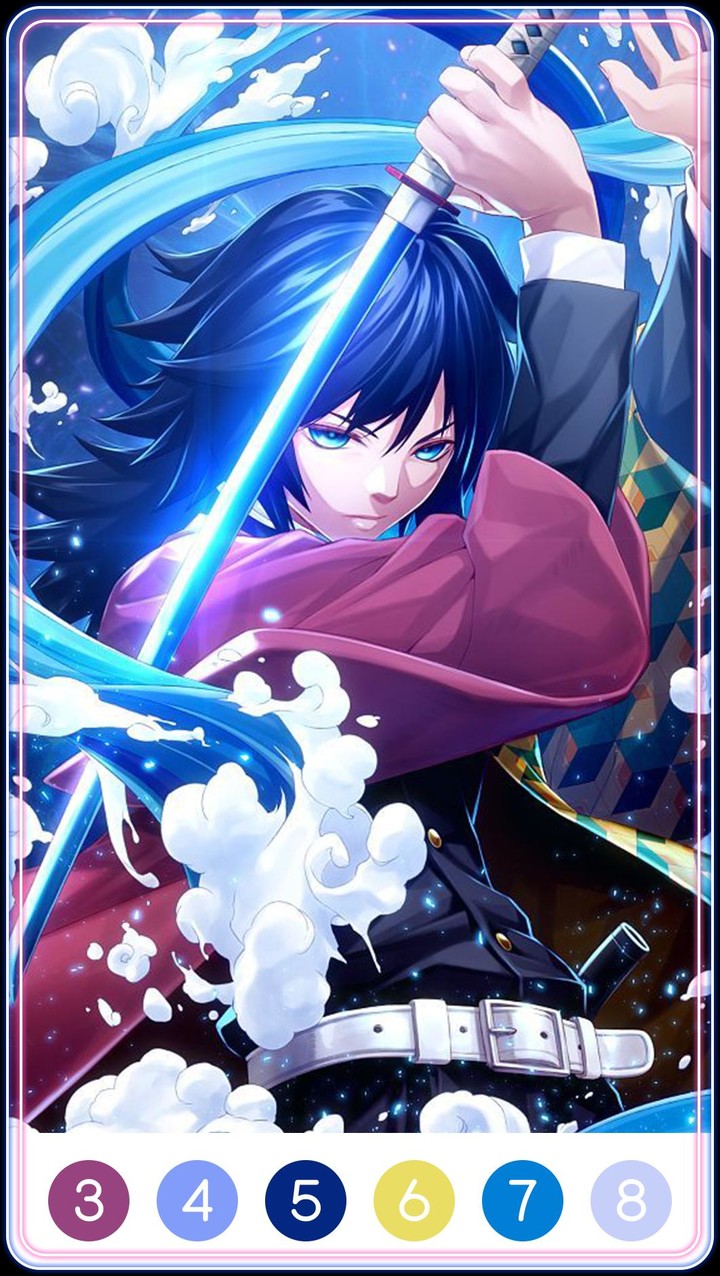 Demon Slayer Color by Number screenshot image 3_funmod.online