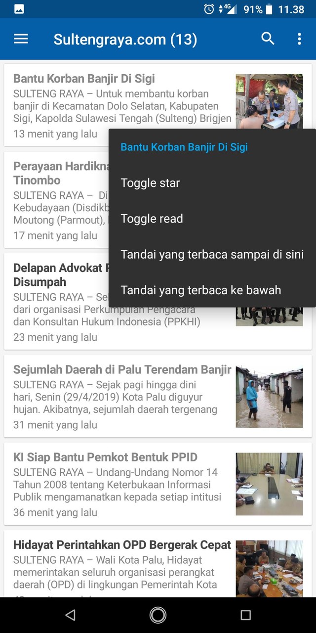 Berita Sulteng (Berita Daerah Sulawesi Tengah) screenshot image 2_funmod.online