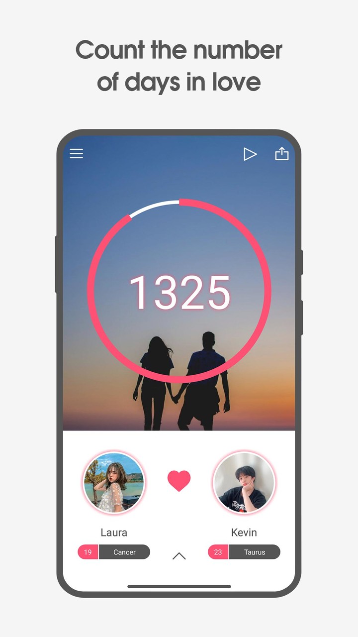 Been Kiss - Love Days Counter screenshot image 1_funmod.online