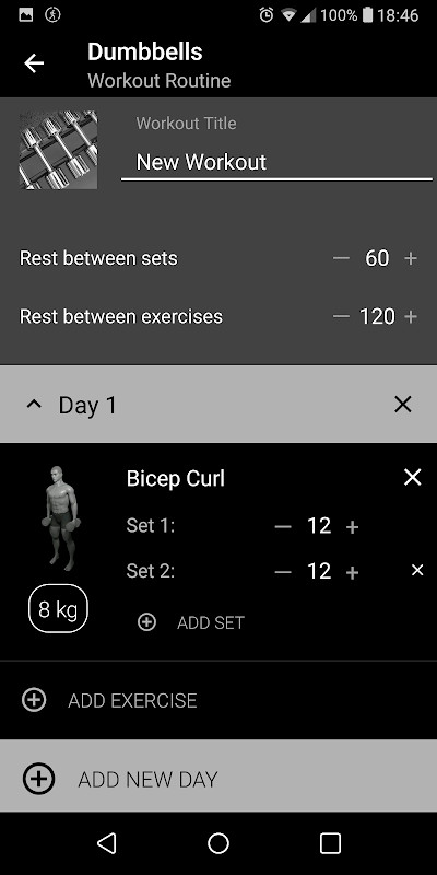 Dumbbell Home Workout screenshot image 5_funmod.online