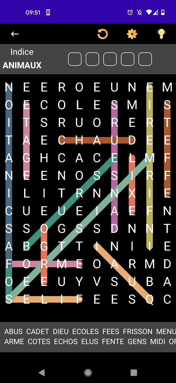 Mots Mêlés Français screenshot image 3_funmod.online